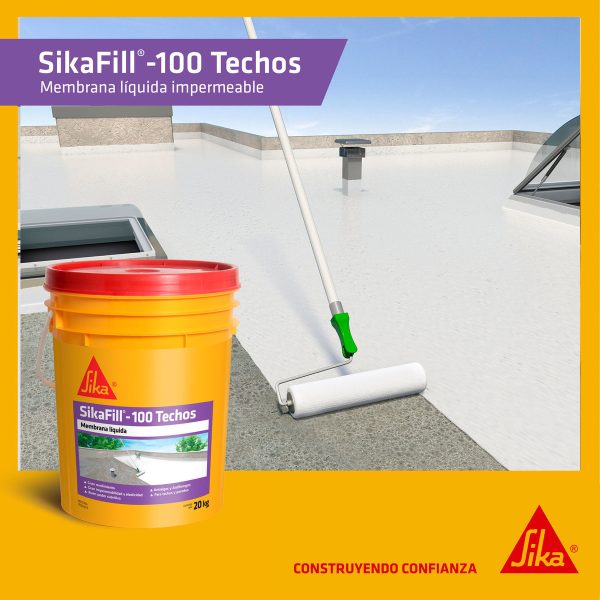 Membrana Líquida Sikafill -100 Techos 20kg Blanco Acabado Ma - Imagen 4