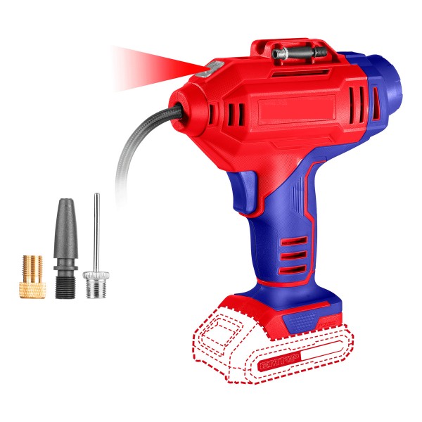Compresor Pistola Inflador A Bateria S/bat P/autos 20v Emtop