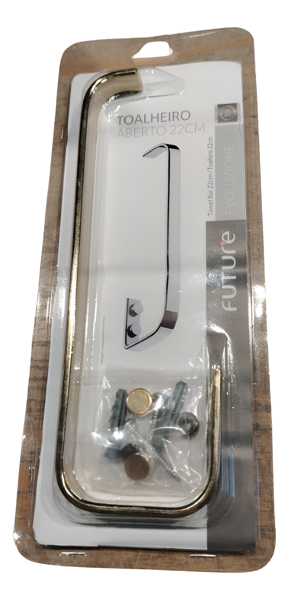 Toallero 22cm Dorado Future Con Tornillos - Imagen 2