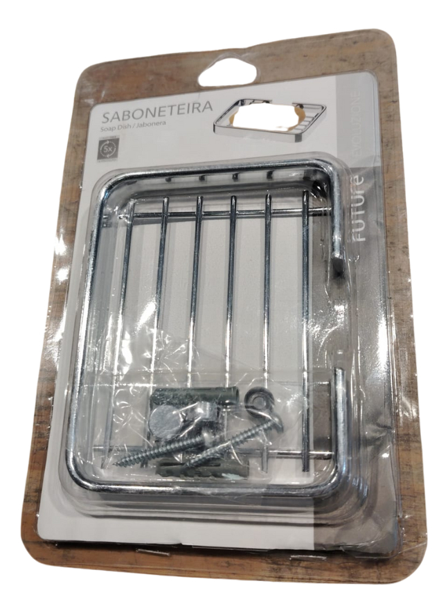 Jabonera Cromada Con Tornillos - Imagen 2