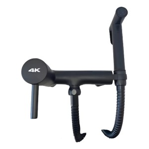 Monocomando Ducha Higiénica Negro Mate 10cm Fym 5 Años Gtia