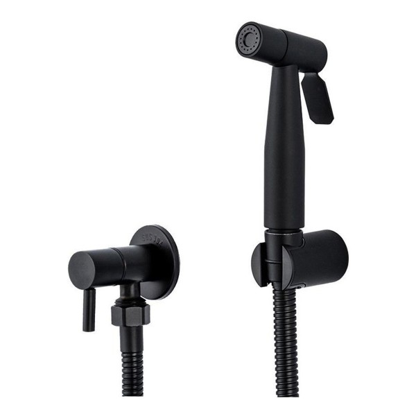 Ducha Higiénica Fria Negra Bidet Inodoro Negro Mate Rimontti