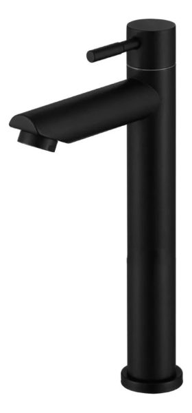 Grifería Baño Monocomando Lavatorio Alto Negro Mate 5añogtia - Imagen 2