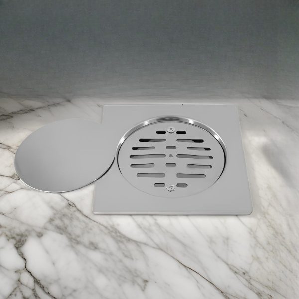 Rejilla Tapa Para Desagüe De Baño Acero Inoxidable 10x10 - Imagen 3