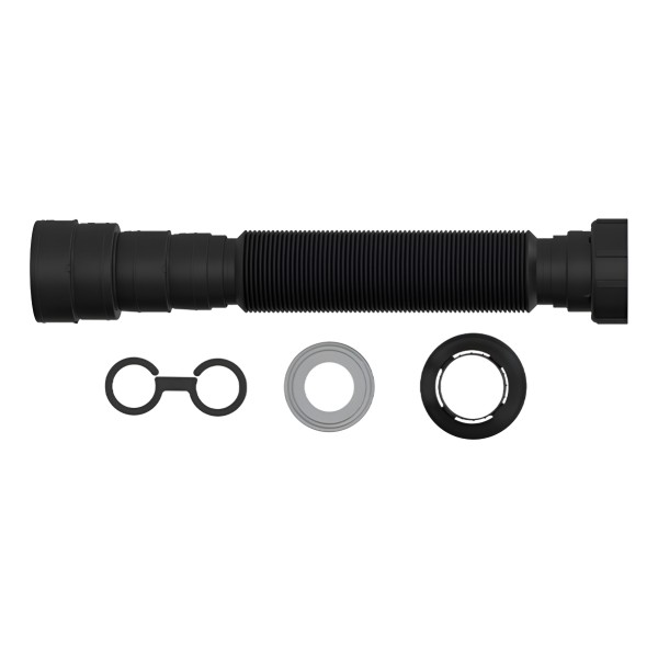 Sifón Corrugado Negro Extensible Pileta Universal Baño Cocin