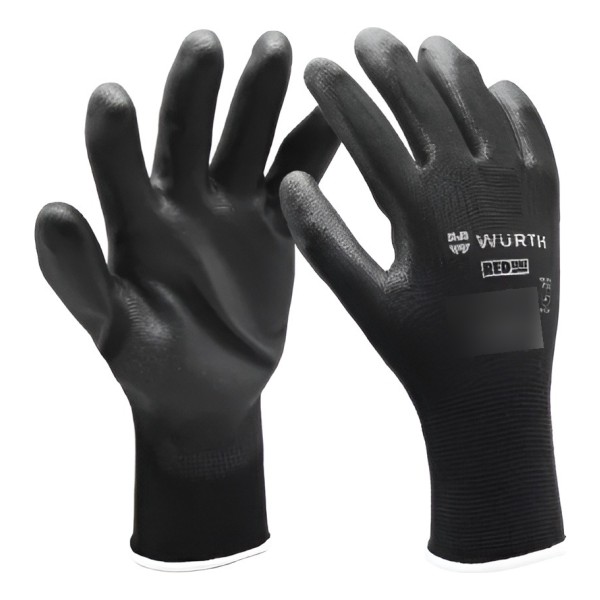 Guante Protección Con Recubrimiento Poliuretano Wurth Negro