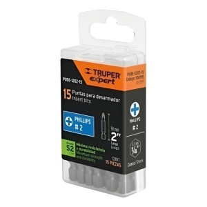 Punta Atornillador Ph2 X 50mm. 15 Unidades Truper