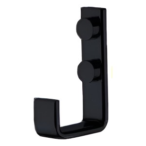 Gancho Negro Mate Future Con Tornillos