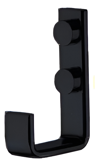 Gancho Negro Mate Future Con Tornillos