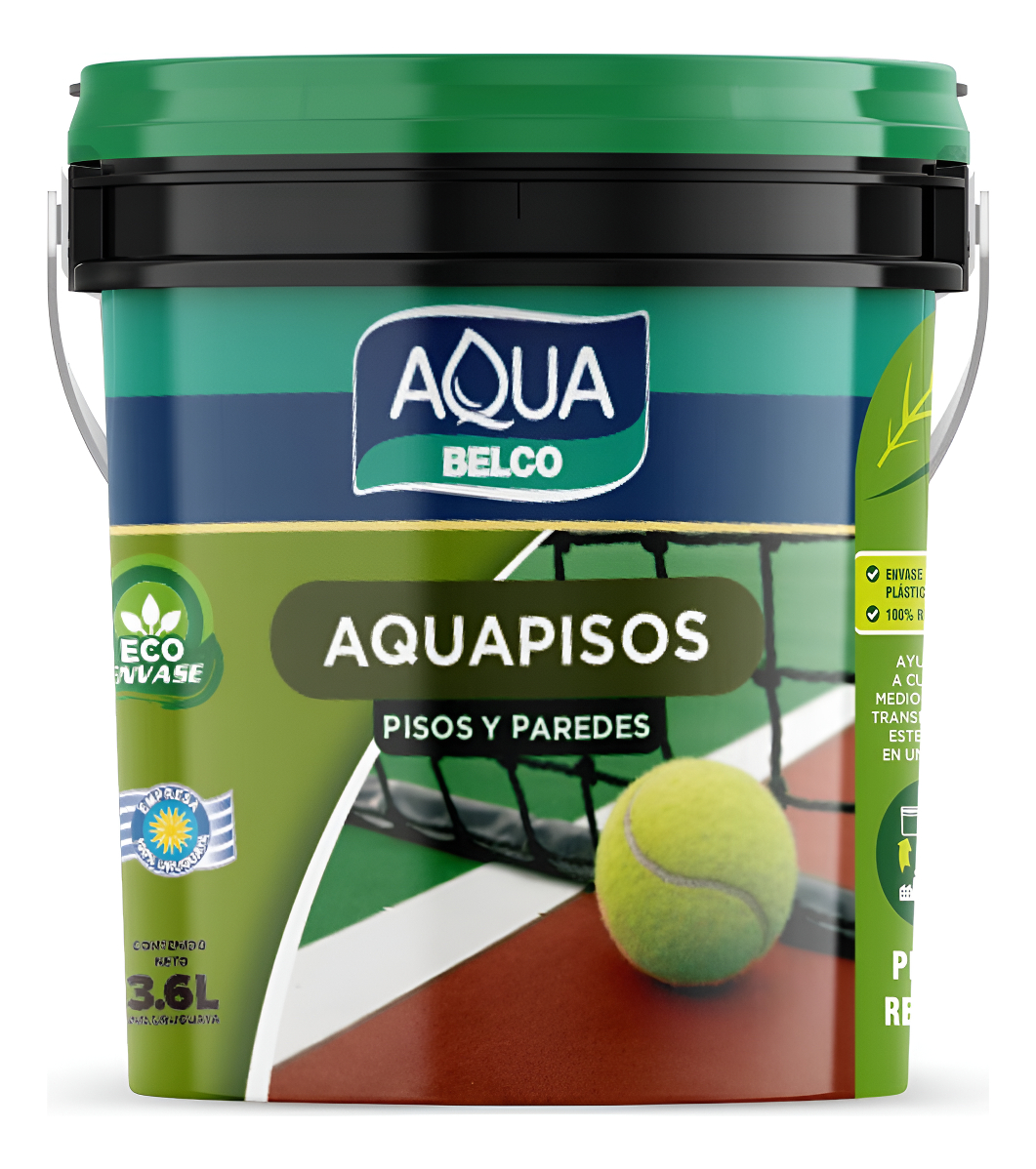 3.6lt Pintura Al Agua Pisos Uso Doméstico Aquapisos Belco