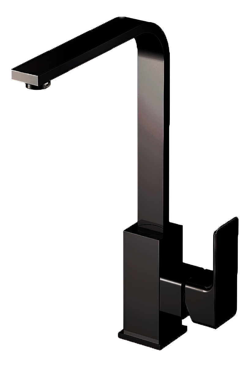 Grifería Monocomando Cocina Negro Mate Mesada 5 Años Gtia