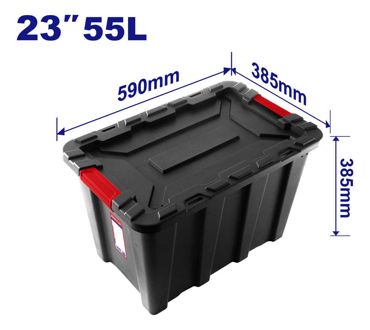 Contenedor Plastico Apilable 55lts Negro Emtop - Imagen 2