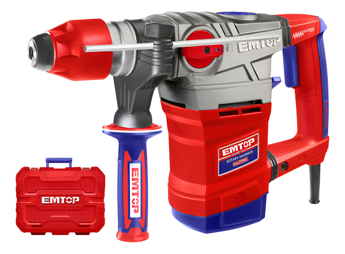 Rotomartillo 1800w 7j Sds Plus 850rpm Emtop Con Accesorios