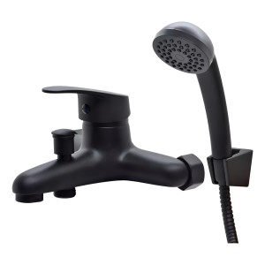 Monocomando Ducha Con Transferencia 4k Negro 2 Años Garantia