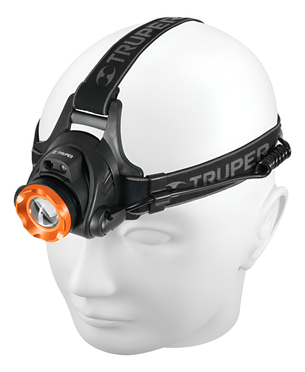 Linterna Minero Truper Recargable 300lm Alcance 165mts