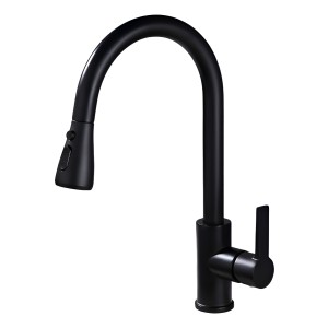 Grifo Cocina Monocomando Extensible Negro Mate 5 Años Gtia