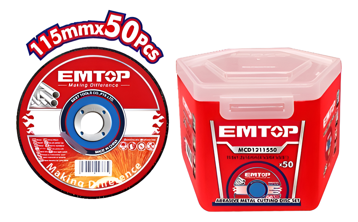 Pack 50 Discos Corte Amoladora 115mm 4,5 Pulgadas 1.2 Mm