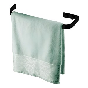 Toallero Negro Acero Inoxidable 30cm Con Tornillo Future