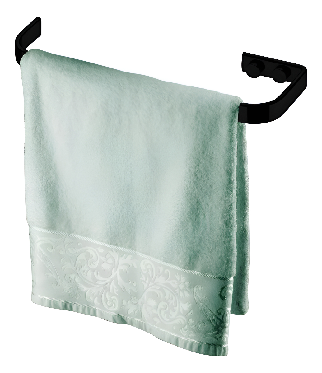 Toallero Negro Acero Inoxidable 30cm Con Tornillo Future