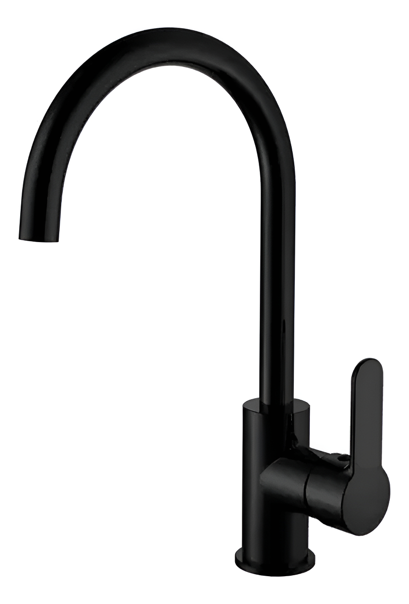 Monocomando Cocina Mesada Negro Rimontti 35mm