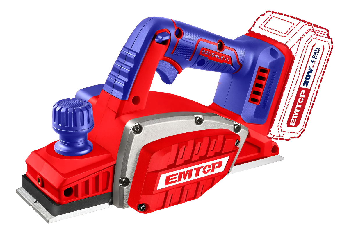 Cepillo Garlopa Emtop Elcr20401 20v 82mm Sin Bateria