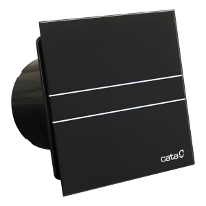 Extractor De Baño Negro Frente De Vidrio Cata E120 G