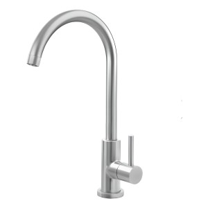 Monocomando Grif Mesada Cocina Cisne Alto Inox 5 Años Gtia