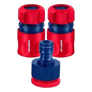 Set 3 Acoples Rapidos Para Manguera 1/2 Y 3/4 Emtop