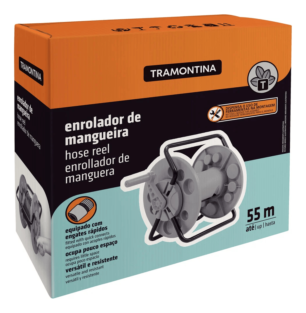 Enrollador De Manguera Manual Tramontina Hasta 55mt - Imagen 5