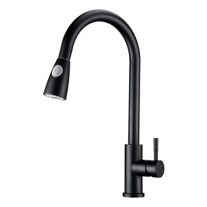 Grifo De Cocina Monocomando Wico Extensible Negro 54635