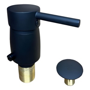 Monocomando De Bidet Palito Negro Con Transferencia Montalbo