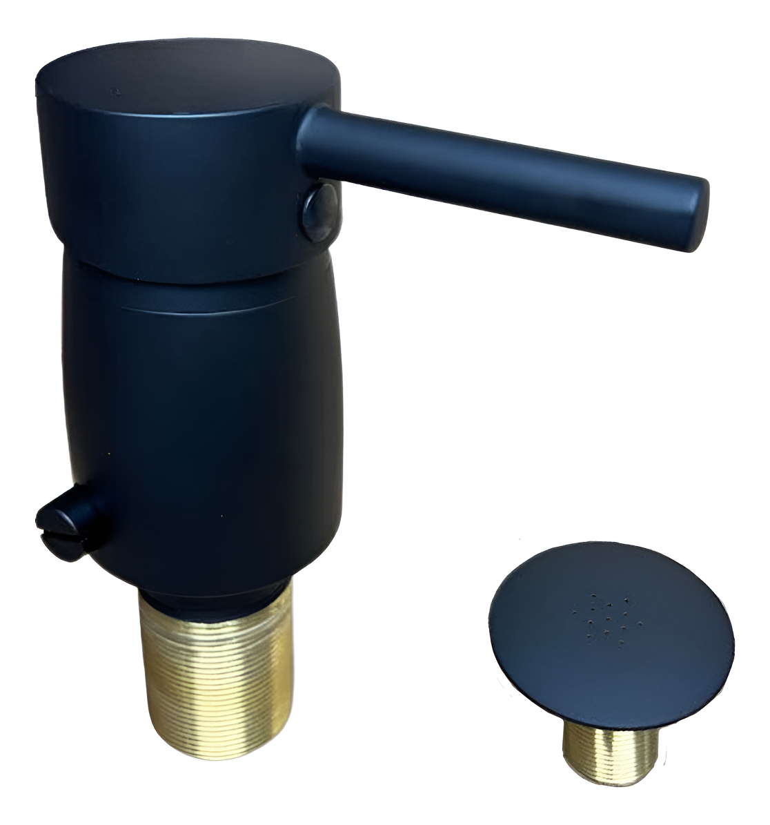 Monocomando De Bidet Palito Negro Con Transferencia Montalbo