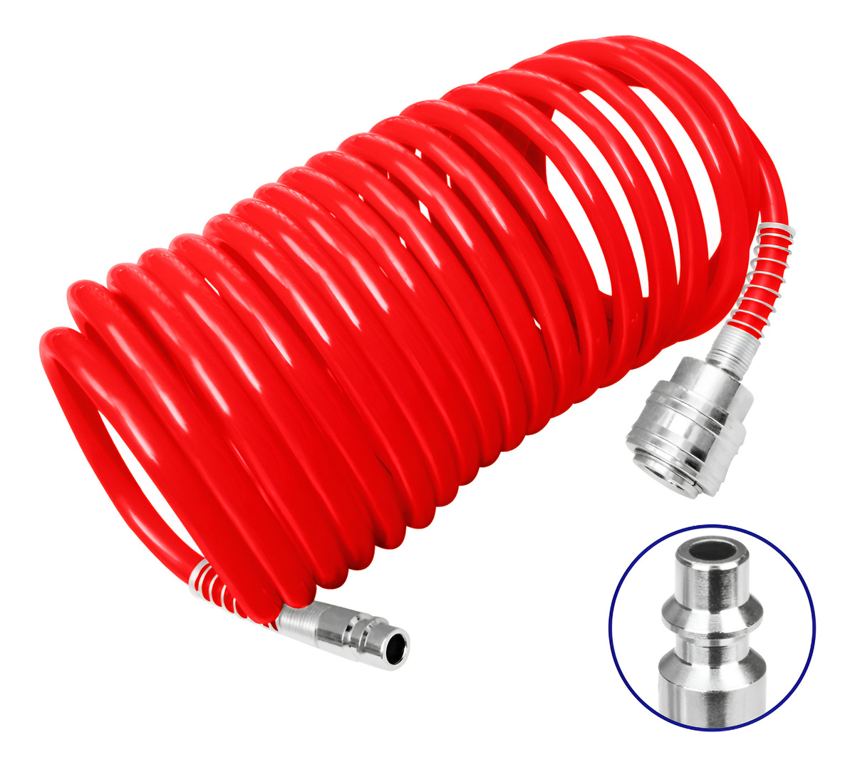 Manguera Espiral Para Compresor 10mts 8mm Emtop Ulahe1001