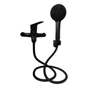 Monocomando Bañera Ducha Negro Mate C/transf. Wico Rimontti