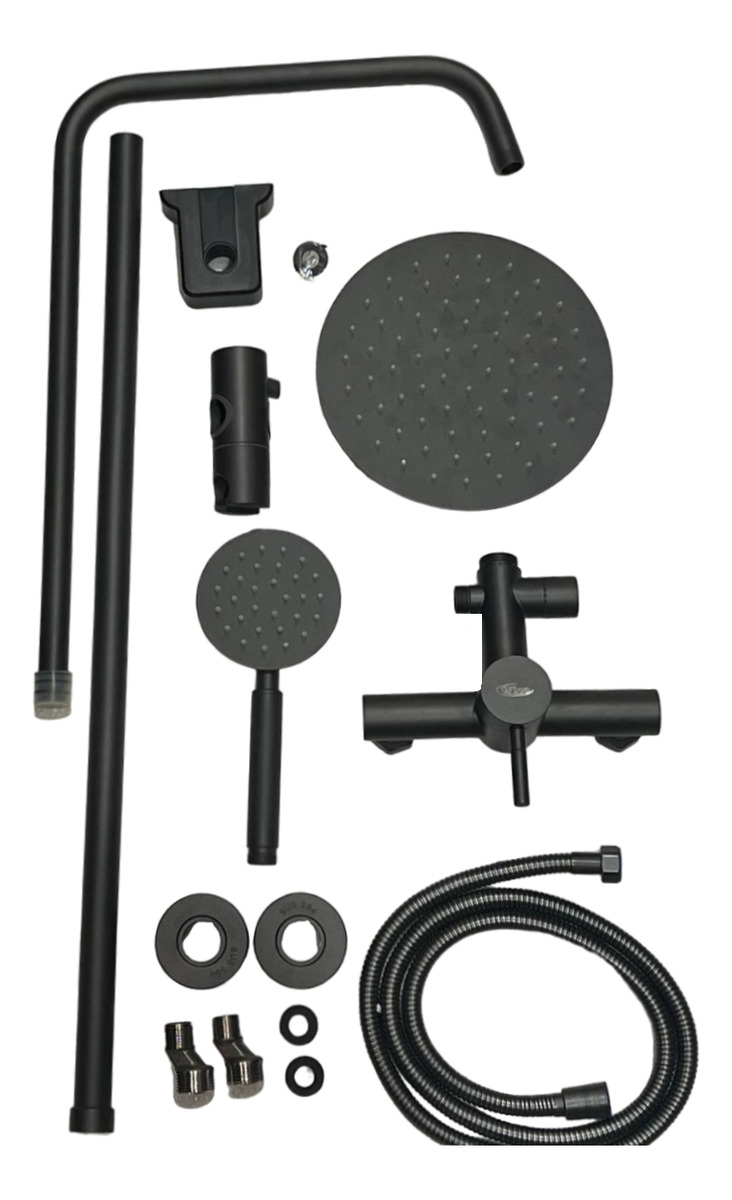 Grifería Barral Ducha Monocomando Exterior Gris Mate Wico - Imagen 2