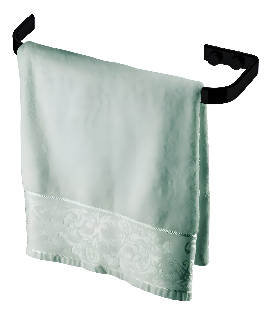 Toallero Abierto Negro Mate Future De 22 Cm