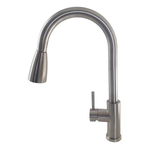 Grifo De Cocina Monocomando Wico Extensible Acero Inox 54634