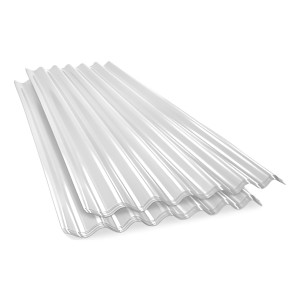 Chapa Transparente Traslúcida Ondulada En Fibra Vidrio X Mt