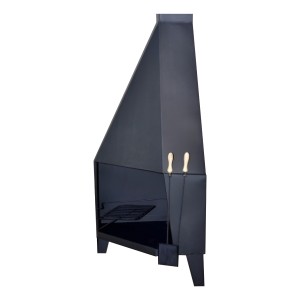 Estufa Leña Esquinera Chapa 1 Mm Espesor Parrilla Y Atizador