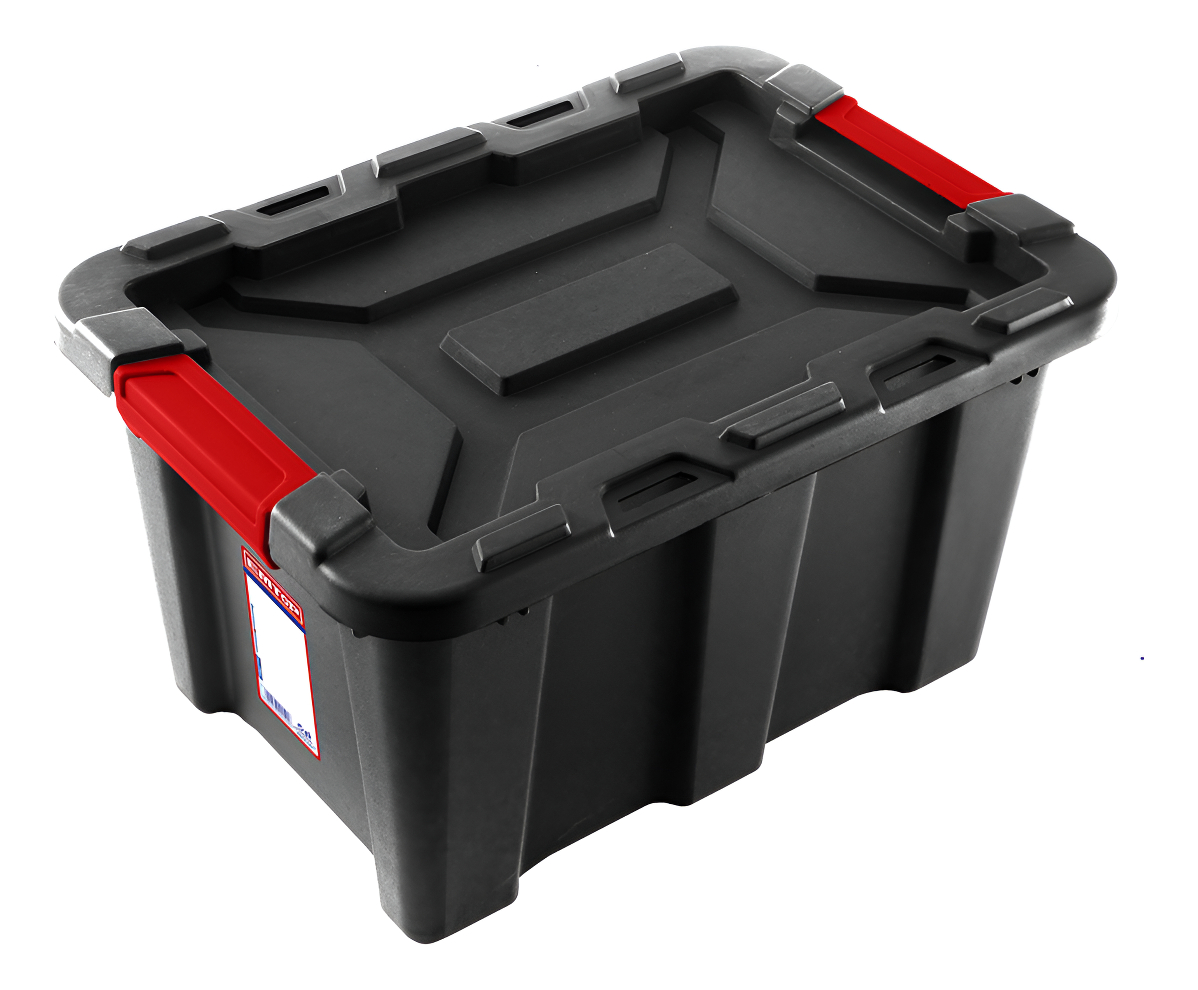 Contenedor Plastico Apilable 40lts Negro Emtop