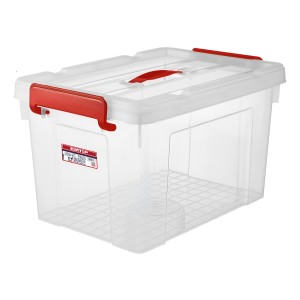 Contenedor Plastico Apilable 66lts Transparente Emtop