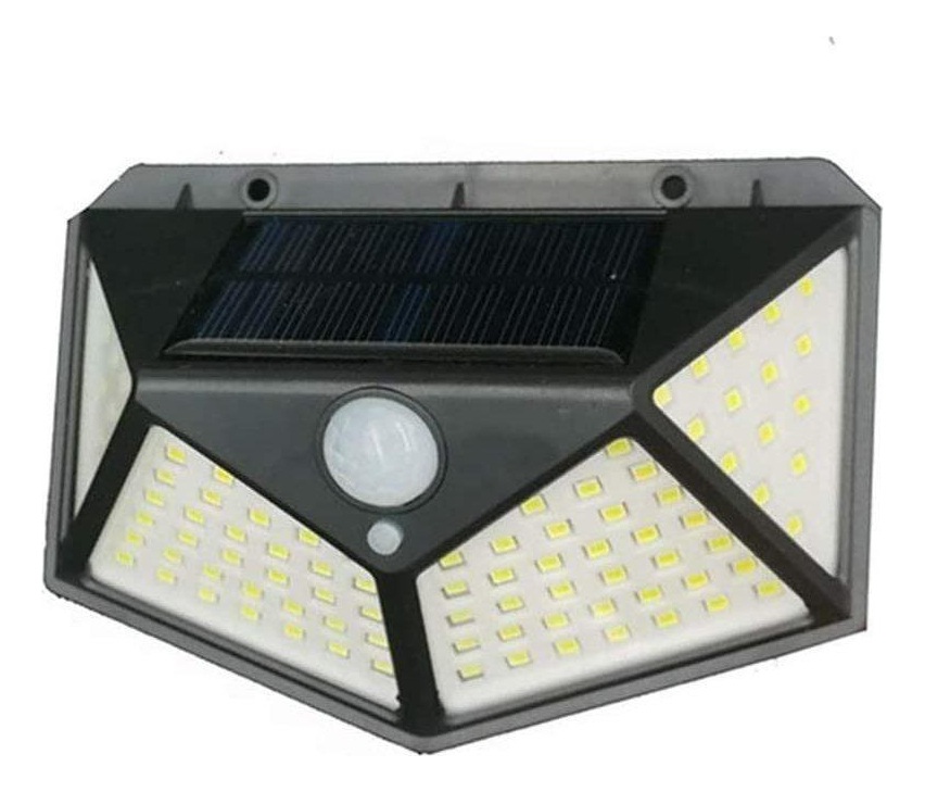 Lámpara Solar Con Sensor De Movimiento De 100 Led, 3 Modos