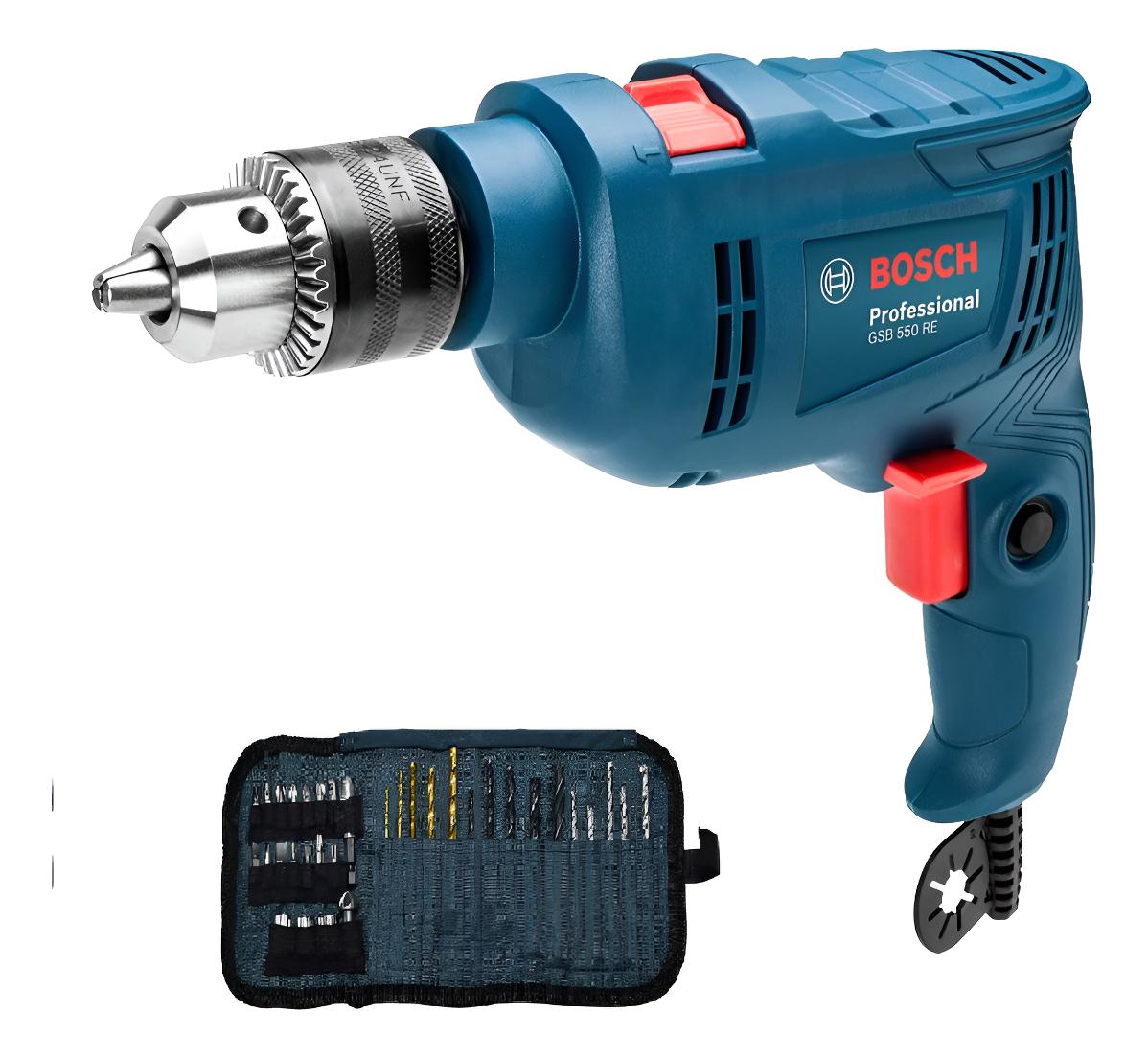 Taladro Bosch Percutor Gsb 550 Re Std 550w 220v 3100 Rpm