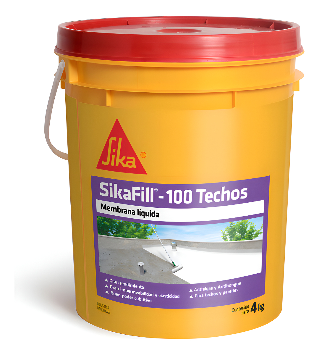 Membrana Líquida Sikafill 100 Para Techos Blanco Balde 4 Kg