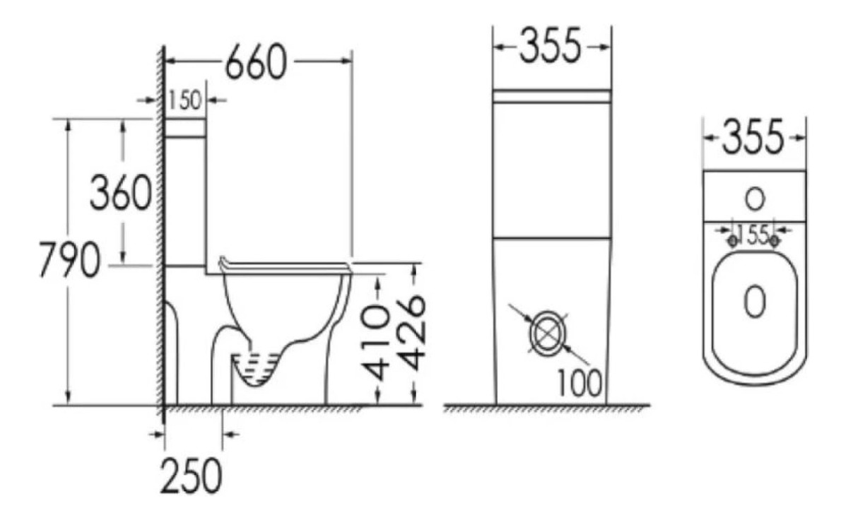 Juego/combo Baño Inodoro Y Bidet Zoe Golf B.oli - Imagen 5