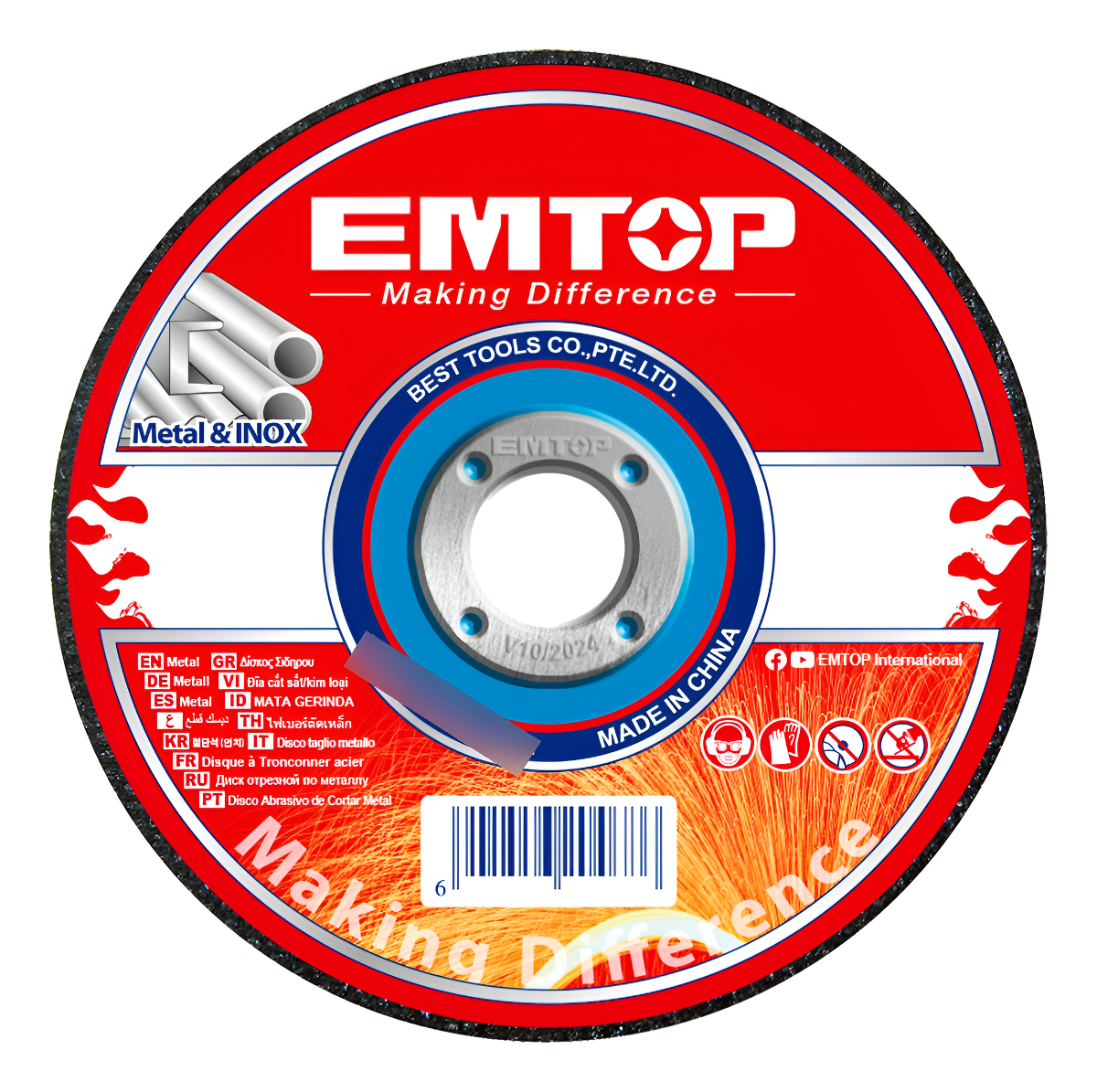 Disco Corte Metal 7 1.6mm Emtop Eacd301802