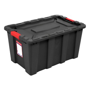 Contenedor Plastico Apilable 55lts Negro Emtop