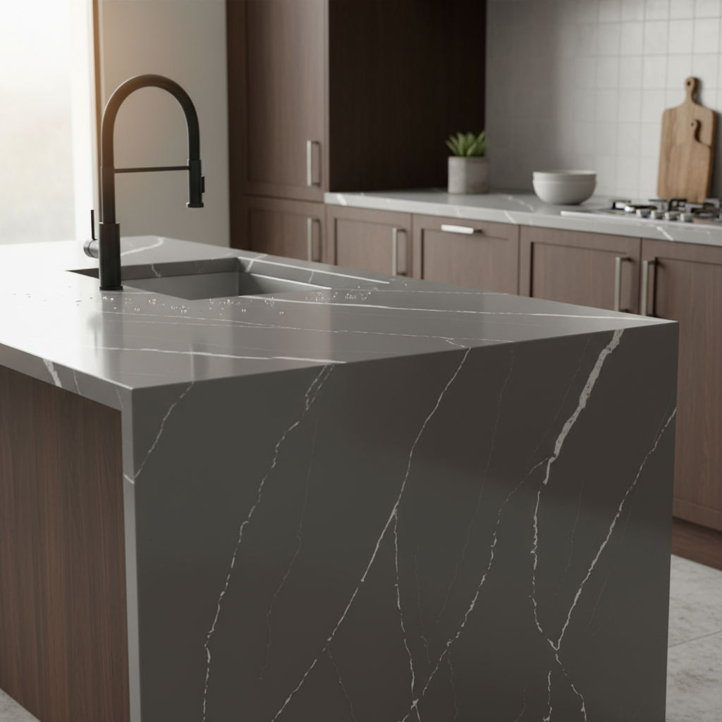 Placa Adhesiva X10 Pared Imitación Marmol Gris 60x60 - Imagen 2