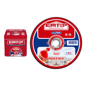 Set 100 Discos P/corte Metal 4 1/2x1mm Emtop Eacd10115100