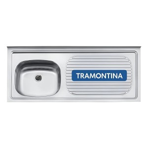 Pileta Acero Inoxidable Mesada Bacha Tramontina Izquierda